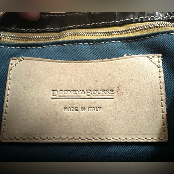 RARE Vintage Dooney & Bourke Bayou Collection Mini Satchel Blue Croc VGUC - Picture 14 of 16